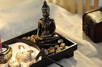 Amazon｜TA BEST UgyDuky 卓上禅ガーデン 仏陀 熊手 砂 岩 庭 お